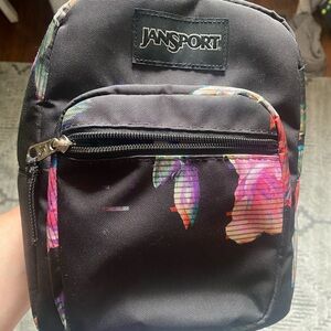 Jansport Black with Multicolor Floral Backpack